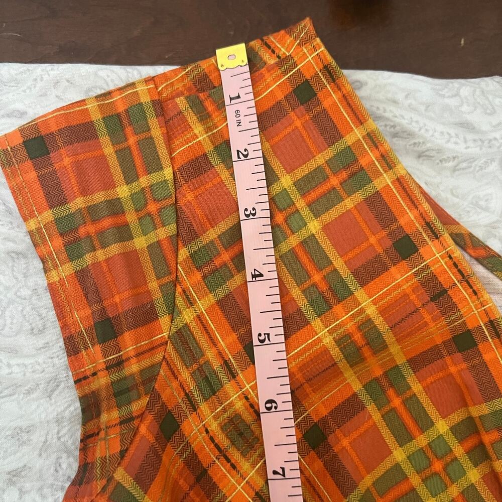 RETROLICIOUS Orange Plaid Greta Dress Size XS - Picture 9 of 12